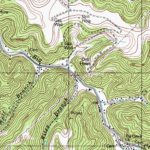 Topographic Map of Riley Branch, KY