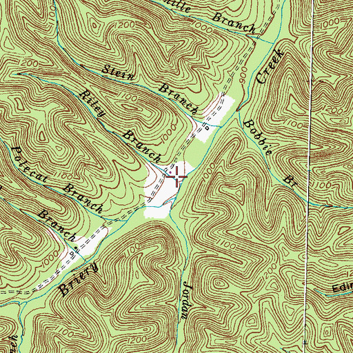Topographic Map of Riley Branch, KY