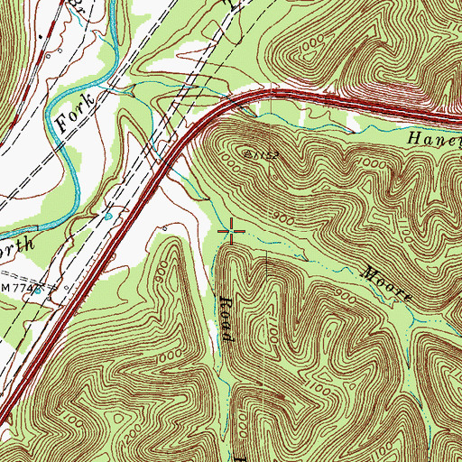 Topographic Map of Road Branch, KY