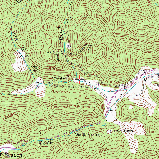 Topographic Map of Road Fork, KY