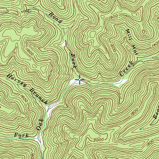 Topographic Map of Road Fork, KY
