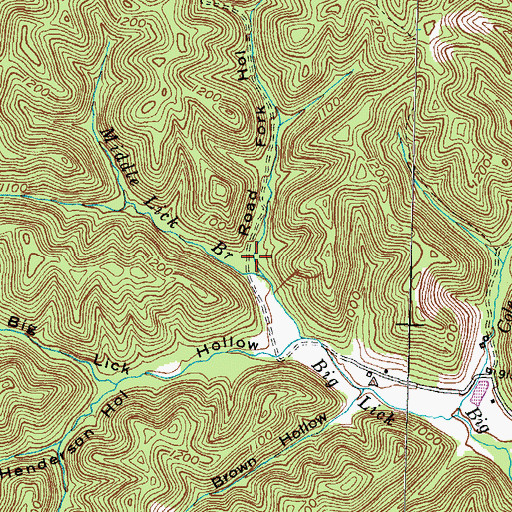 Topographic Map of Road Fork Hollow, KY