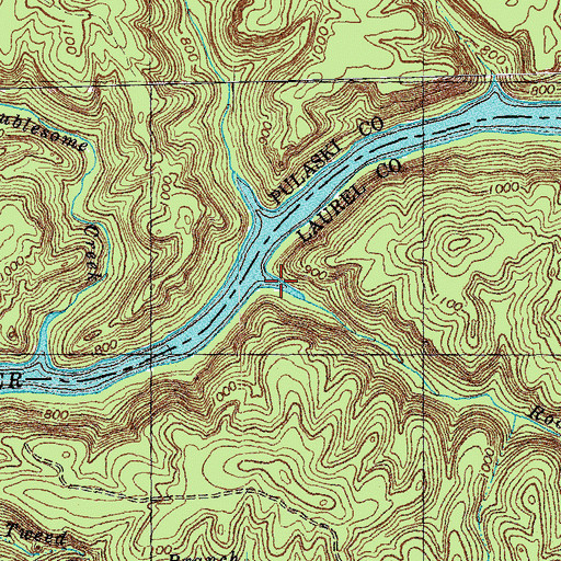Topographic Map of Rock Creek, KY