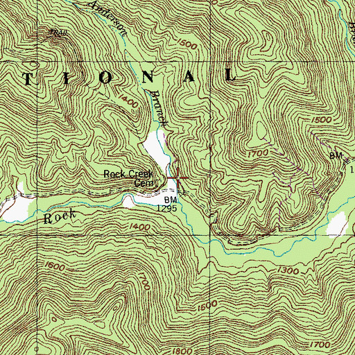 Topographic Map of Rock Creek Cemetery, KY