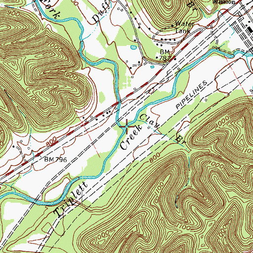 Topographic Map of Rock Fork, KY