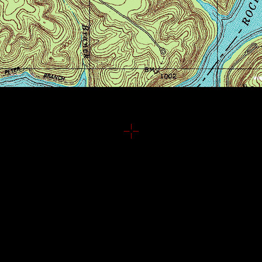 Topographic Map of Rockcastle River, KY