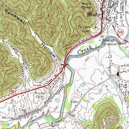 Topographic Map of Rockwall Hollow, KY