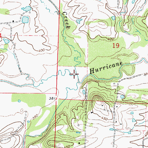 Topographic Map of Lowes Creek, AR