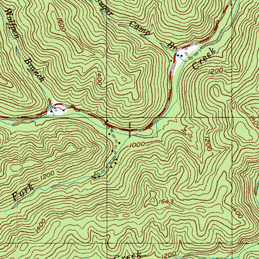Topographic Map of Rocky Fork, KY