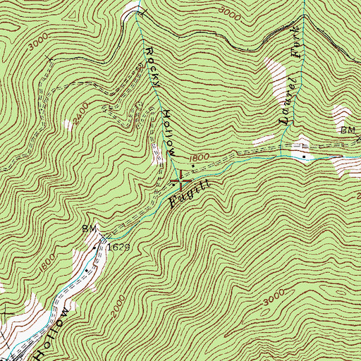 Topographic Map of Rocky Hollow, KY