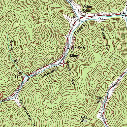 Topographic Map of Rocky Hollow, KY