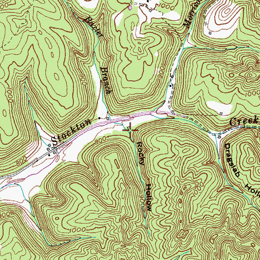 Topographic Map of Rocky Hollow, KY