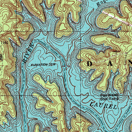 Topographic Map of Rogers Creek, KY