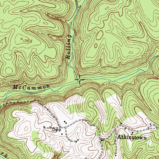 Topographic Map of Rolling Fork, KY