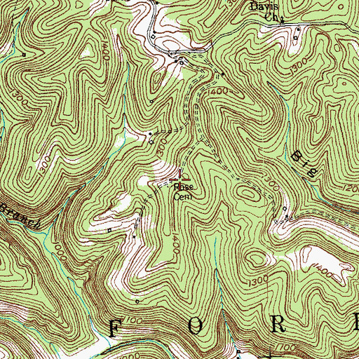 Topographic Map of Rose Cemetery, KY