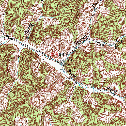 Topographic Map of Rose Fork, KY