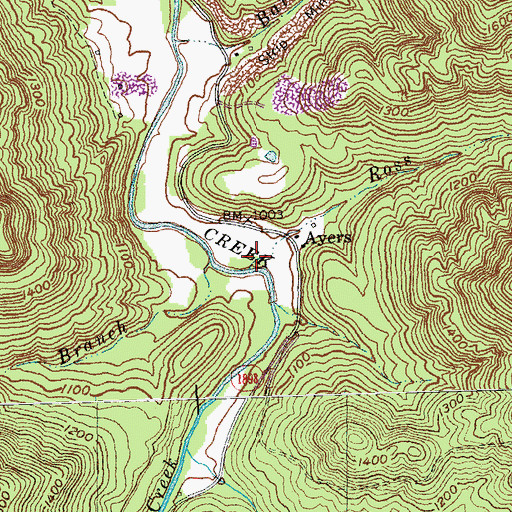 Topographic Map of Ross Branch, KY