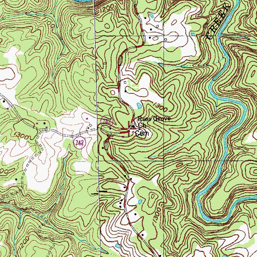 Topographic Map of Ross Grove Church, KY