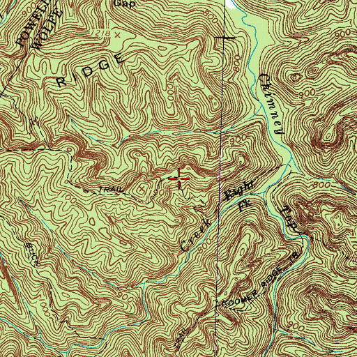 Topographic Map of Rough Trail, KY