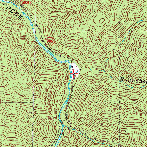 Topographic Map of Roundhole Branch, KY
