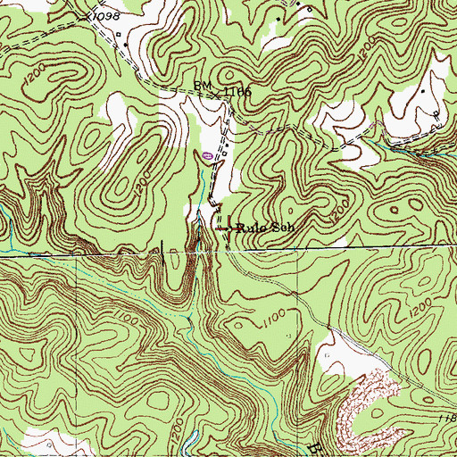 Topographic Map of Rulo School, KY