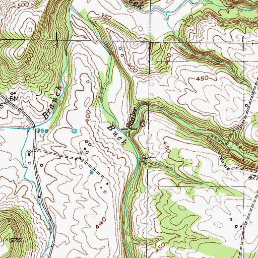 Topographic Map of Sadler Creek, KY