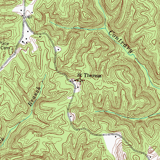 Topographic Map of Saint Theresa Church, KY