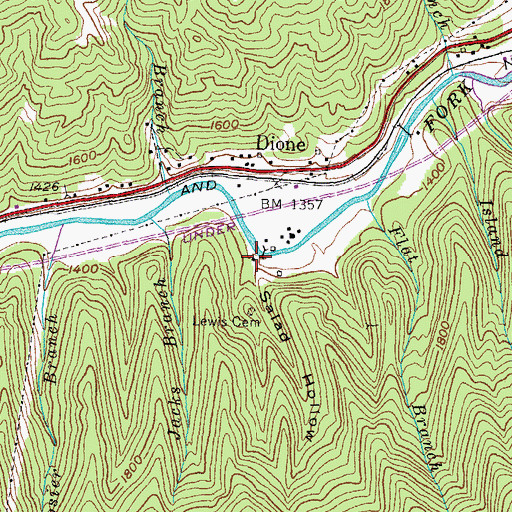 Topographic Map of Salad Hollow, KY