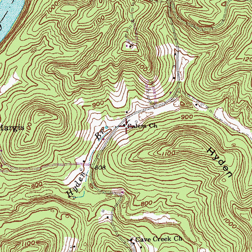 Topographic Map of Salem Church, KY
