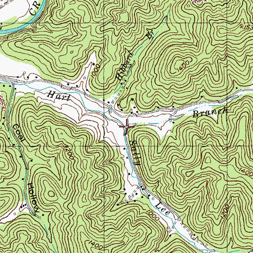 Topographic Map of Sally Lee Branch, KY