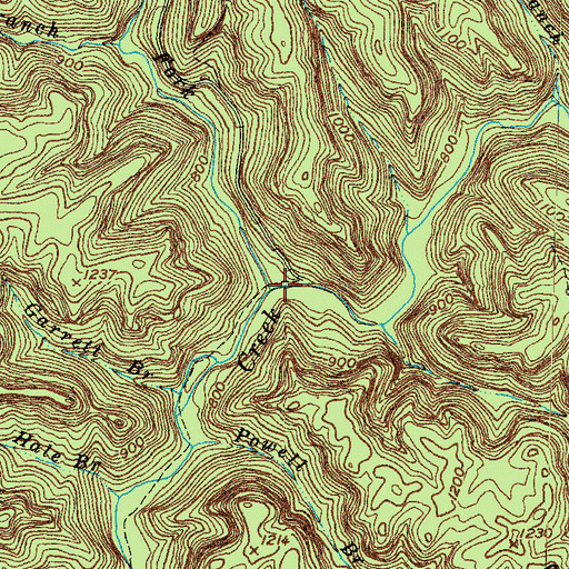 Topographic Map of Salt Fork, KY