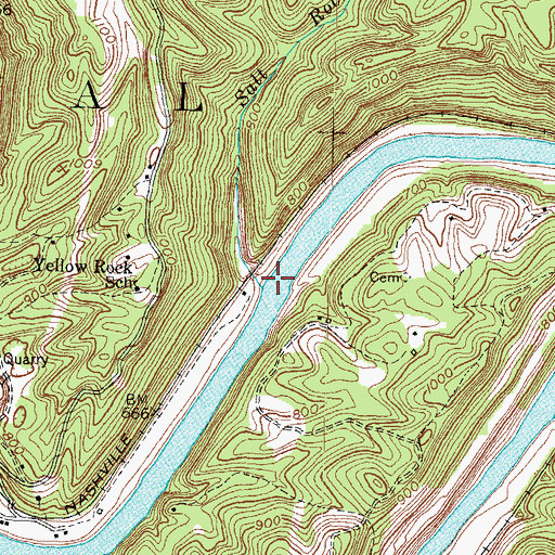 Topographic Map of Salt Rock Branch, KY