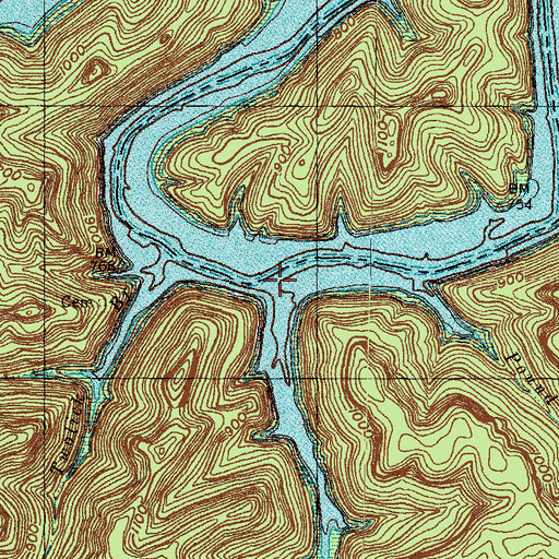 Topographic Map of Salt Spring Branch, KY