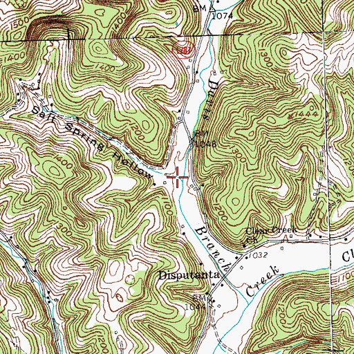 Topographic Map of Salt Spring Hollow, KY