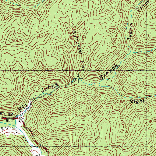 Topographic Map of Saltpeter Hollow, KY