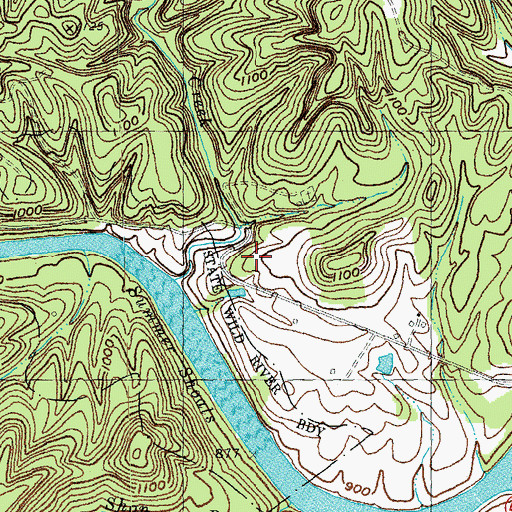 Topographic Map of Sand Hill School, KY