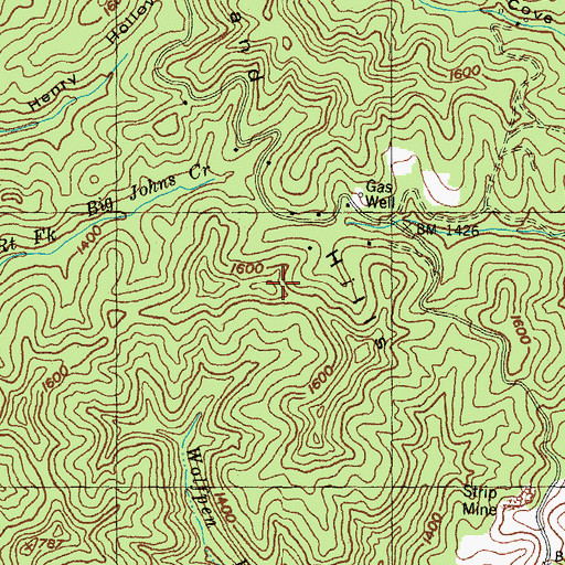 Topographic Map of Sand Hills, KY