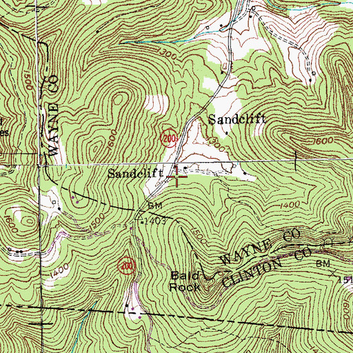 Topographic Map of Sandclift, KY