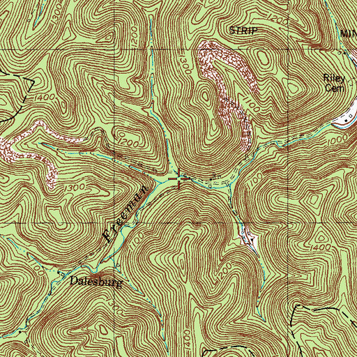 Topographic Map of Sandlin School, KY