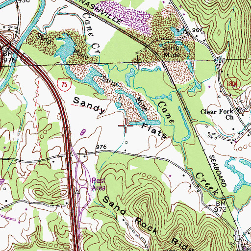 Topographic Map of Sandy Flats, KY