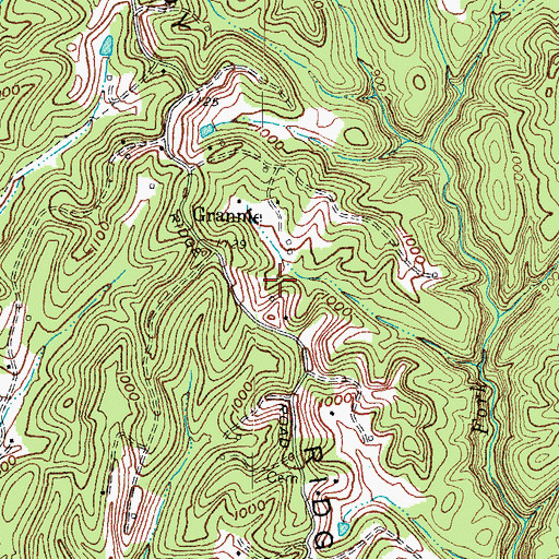 Topographic Map of Sandy Ridge, KY