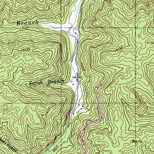 Topographic Map of Sarah Branch, KY