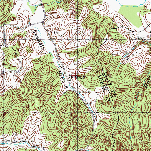 Topographic Map of Sasser, KY