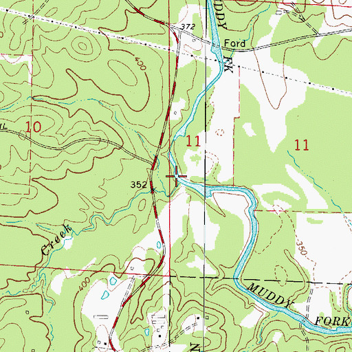 Topographic Map of Lynn Creek, AR