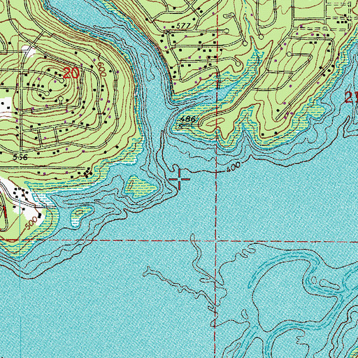 Topographic Map of Lynn Creek, AR