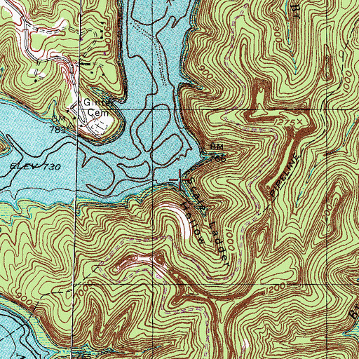 Topographic Map of Scale Ladder Hollow, KY