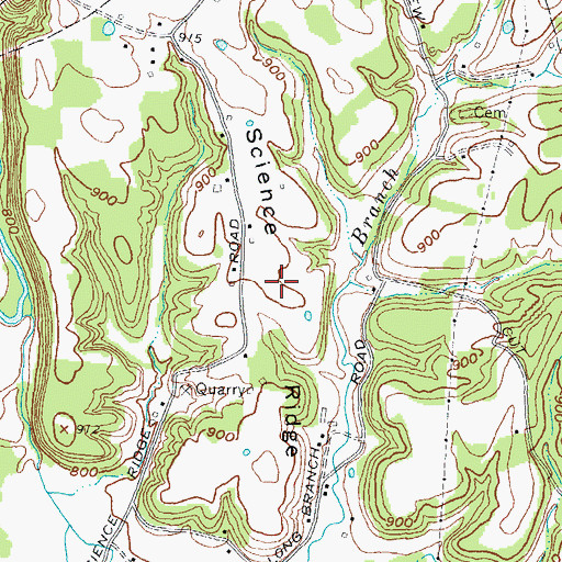 Topographic Map of Science Ridge, KY