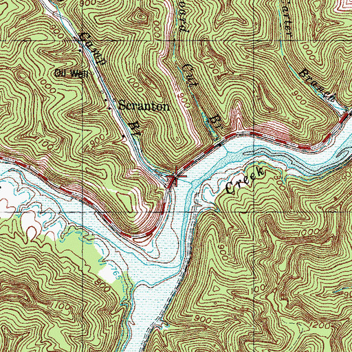 Topographic Map of Scranton, KY