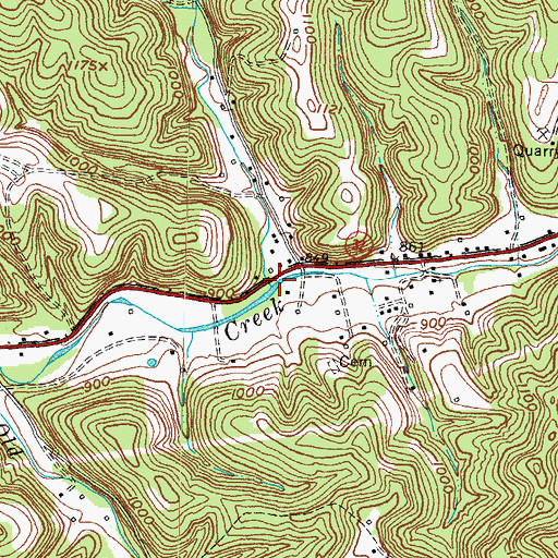 Topographic Map of Seas Branch, KY