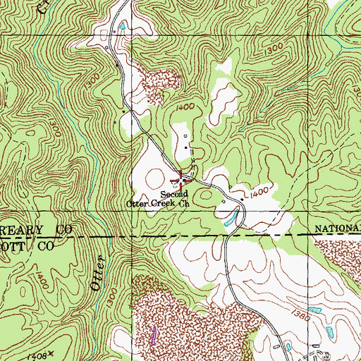 Topographic Map of Second Order Creek Church, KY
